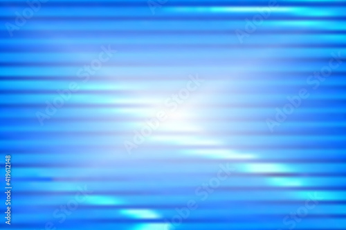 Blurred stains and corrugated metal texture background. Horizontal lines.Waves surface. Metal profiled panel.Glossy grooved background.Soft light and louver pattern with copy space.Vector illustration