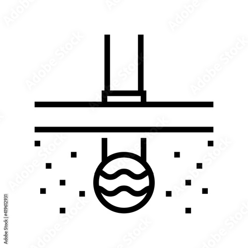 pipeline of drainage line icon vector. pipeline of drainage sign. isolated contour symbol black illustration