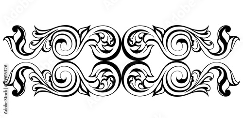 Vector damask vintage baroque ornament. Retro pattern antique style acanthus.