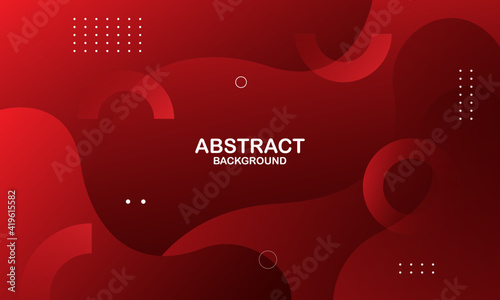 Liquid color background design. red elements with fluid gradient. Dynamic shapes composition. Vector illustration