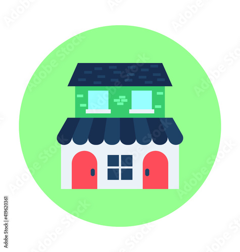 Family House Vector Icon 