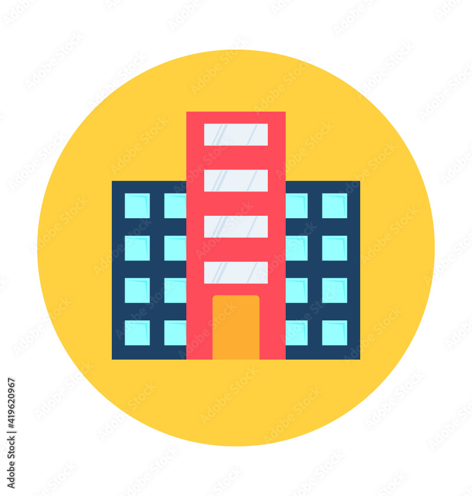Commercial Building Vector Icon Commercial Building Vector Icon