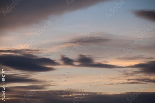 Clouds when the sunset