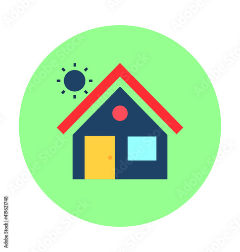 Farmhouse Vector Icon  