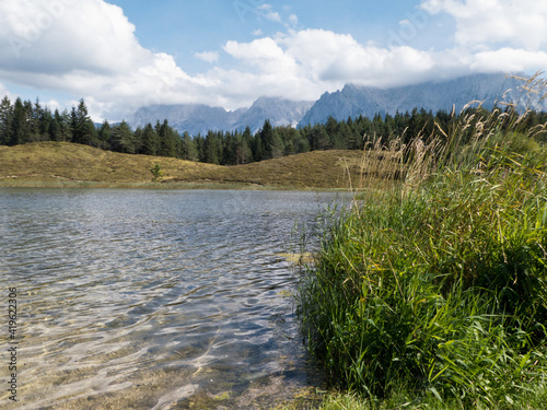 Wildensee, ein stiller Bergsee bei Mittenwald in Oberbayern photo