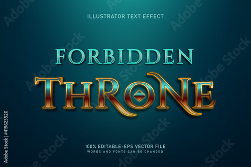 Forbidden Throne text effect style