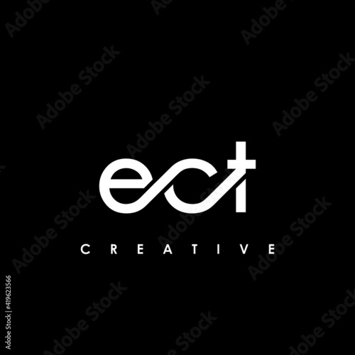 ECT Letter Initial Logo Design Template Vector Illustration photo
