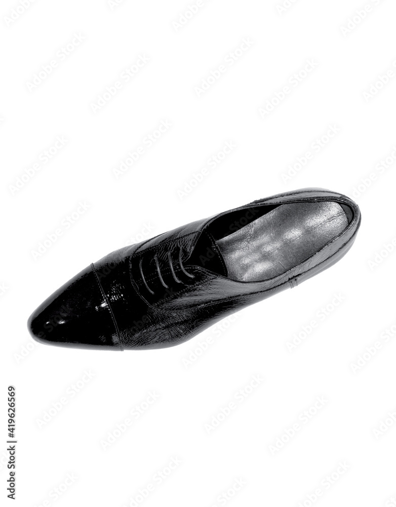 Elegant footwear personal accessory for men studio shoot