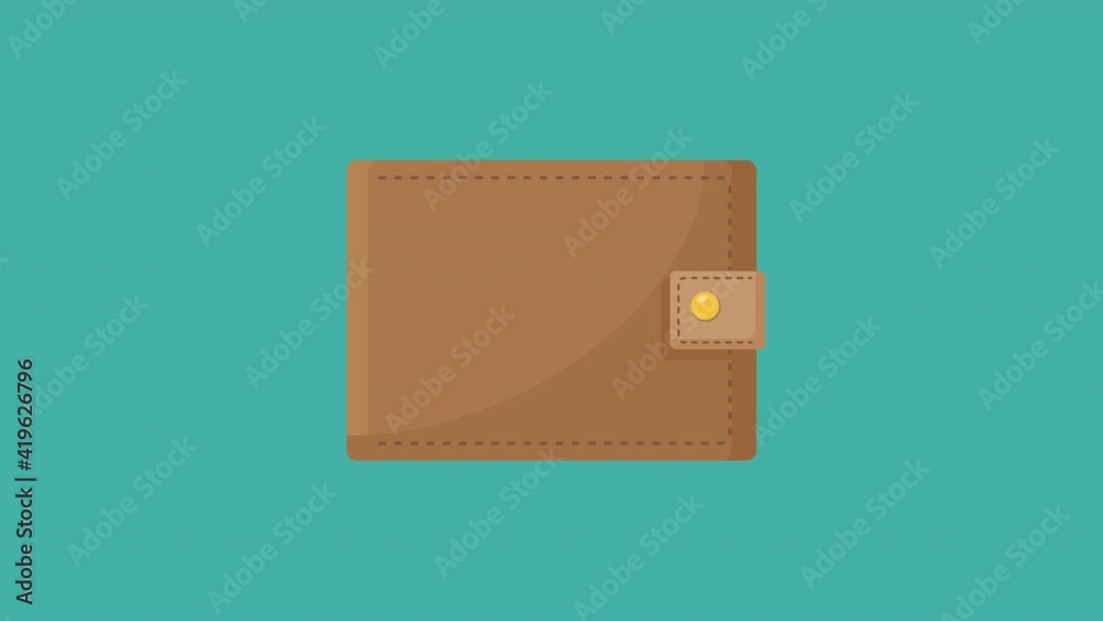 Man purse. Cartoon animation of leather wallet isolated on green screen background. Purse icon. Cash savings symbol. Wallet icon. Money saving, banking and investment concept. Alpha Channel. 4K. Man purse. Cartoon animation of leather wallet isolated on green screen background. Purse icon. Cash savings symbol. Wallet icon. Money saving, banking and investment concept. Alpha Channel. 4K.