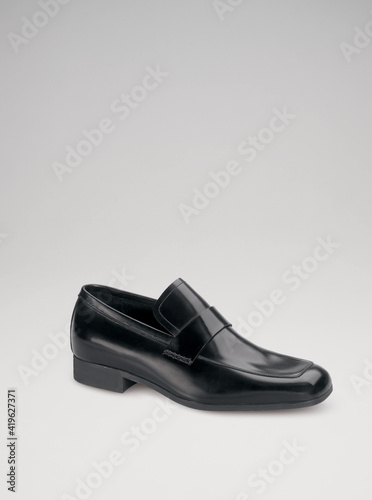 Elegant footwear personal accessory for men studio shoot