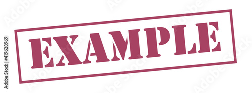 EXAMPLE Vector stamp. White isolated
