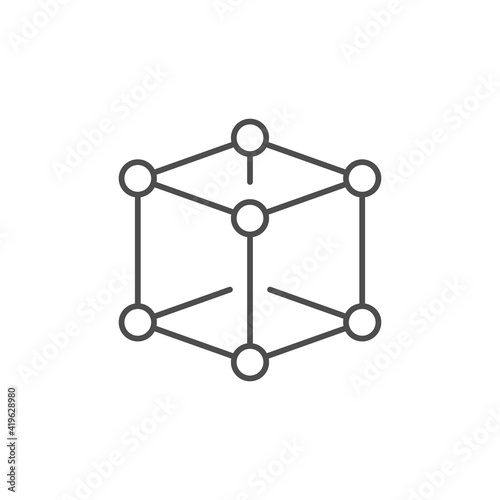 Artificial intelligence icon and cybernetics sign