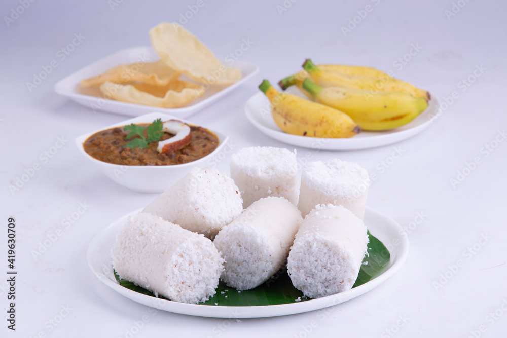 Puttu_white plate_white BG