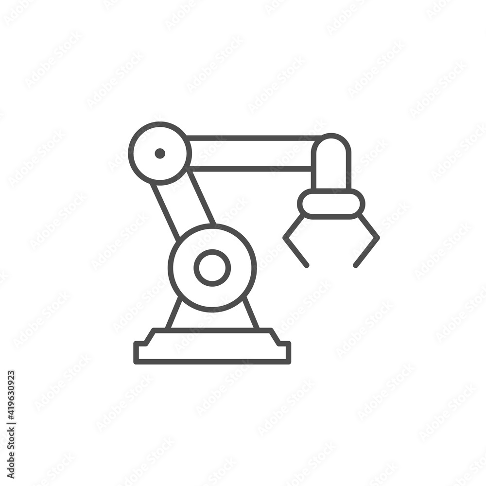 Robotic industry line outline icon Robotic industry line outline icon