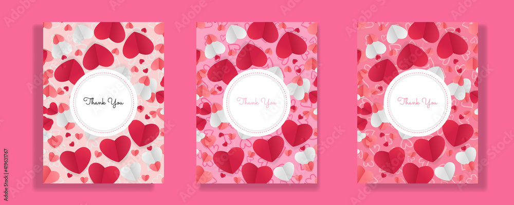 Happy Valentine's Day greeting cards. Floral square templates. Suitable for social media posts, mobile apps, banners design and web/internet ads. Universal greeting card with love background