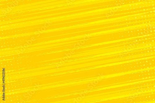 Flat design yellow comics background with space for text. Effect motion lines. Template for design of advertising, flyers, brochures, websites. Use for printing on paper, textiles, posters, banners