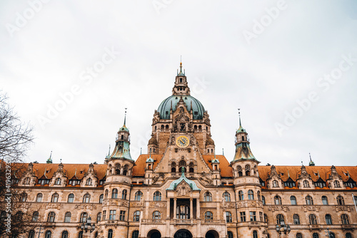 Antique building view in Old Town, Hanover, Germany