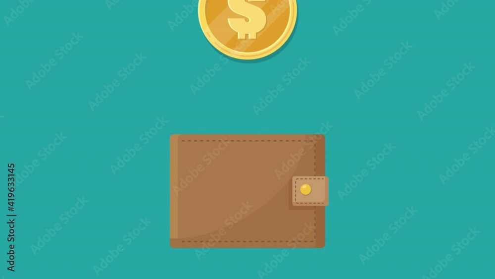 Replenishment of purse with Dollar coins. Cartoon animation of wallet with money. Cash savings symbol. Fundraising business concept. Financial contribution to charity or donation. Alpha Channel. 4K Replenishment of purse with Dollar coins. Cartoon animation of wallet with money. Cash savings symbol. Fundraising business concept. Financial contribution to charity or donation. Alpha Channel. 4K