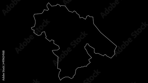 Kohgiluyeh and Boyer-Ahmad Iran province map outline animation photo