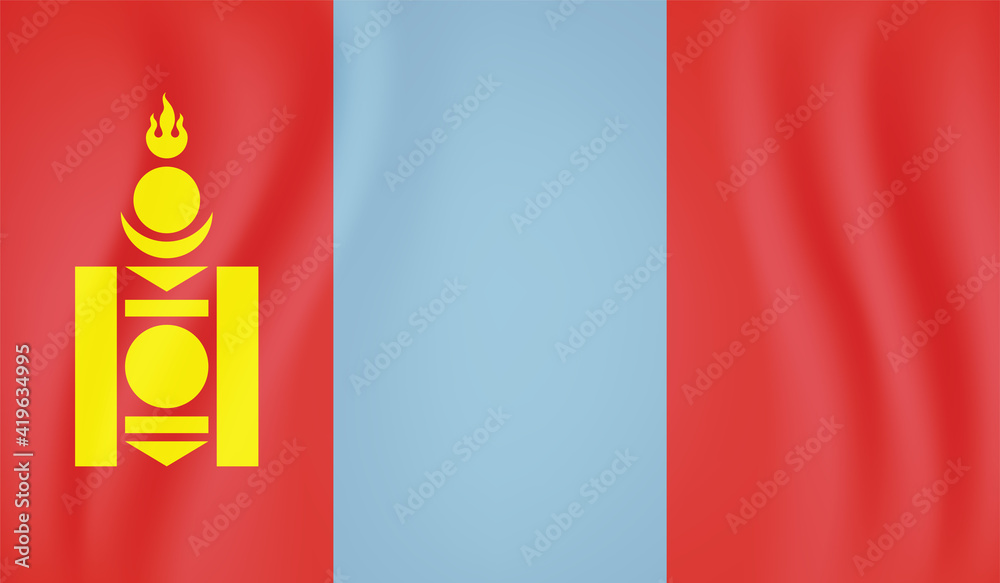 Flag of Mongolia with effect crumpled paper and grunge Flag of Mongolia with effect crumpled paper and grunge