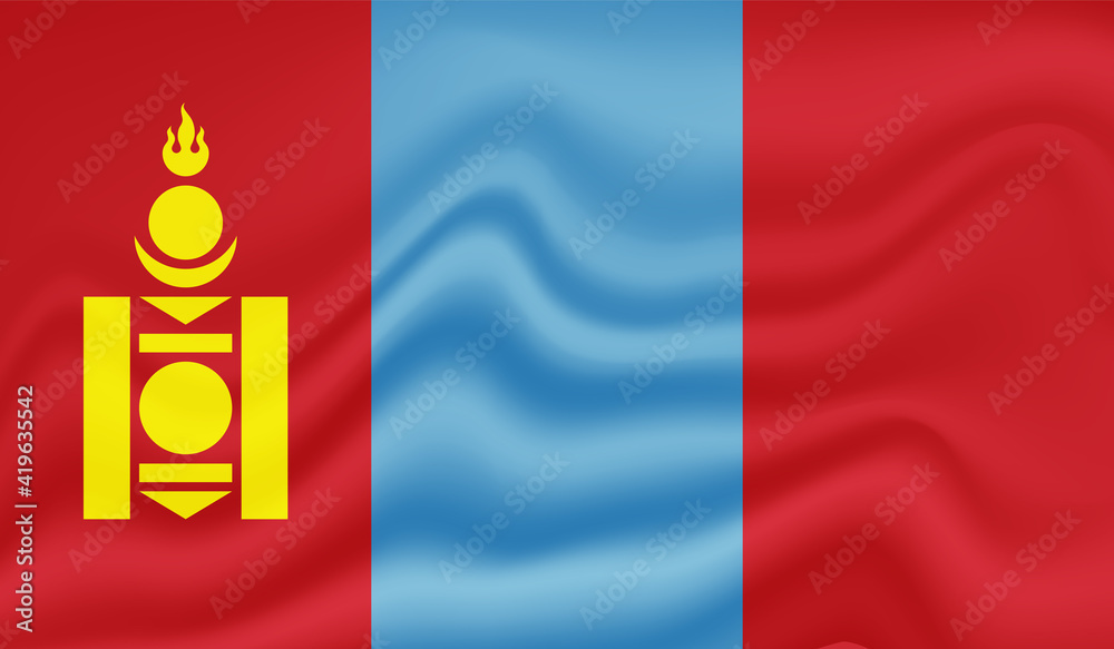 Flag of Mongolia with effect crumpled paper and grunge Flag of Mongolia with effect crumpled paper and grunge