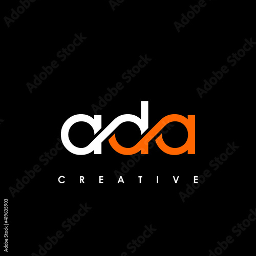 ADA Letter Initial Logo Design Template Vector Illustration
