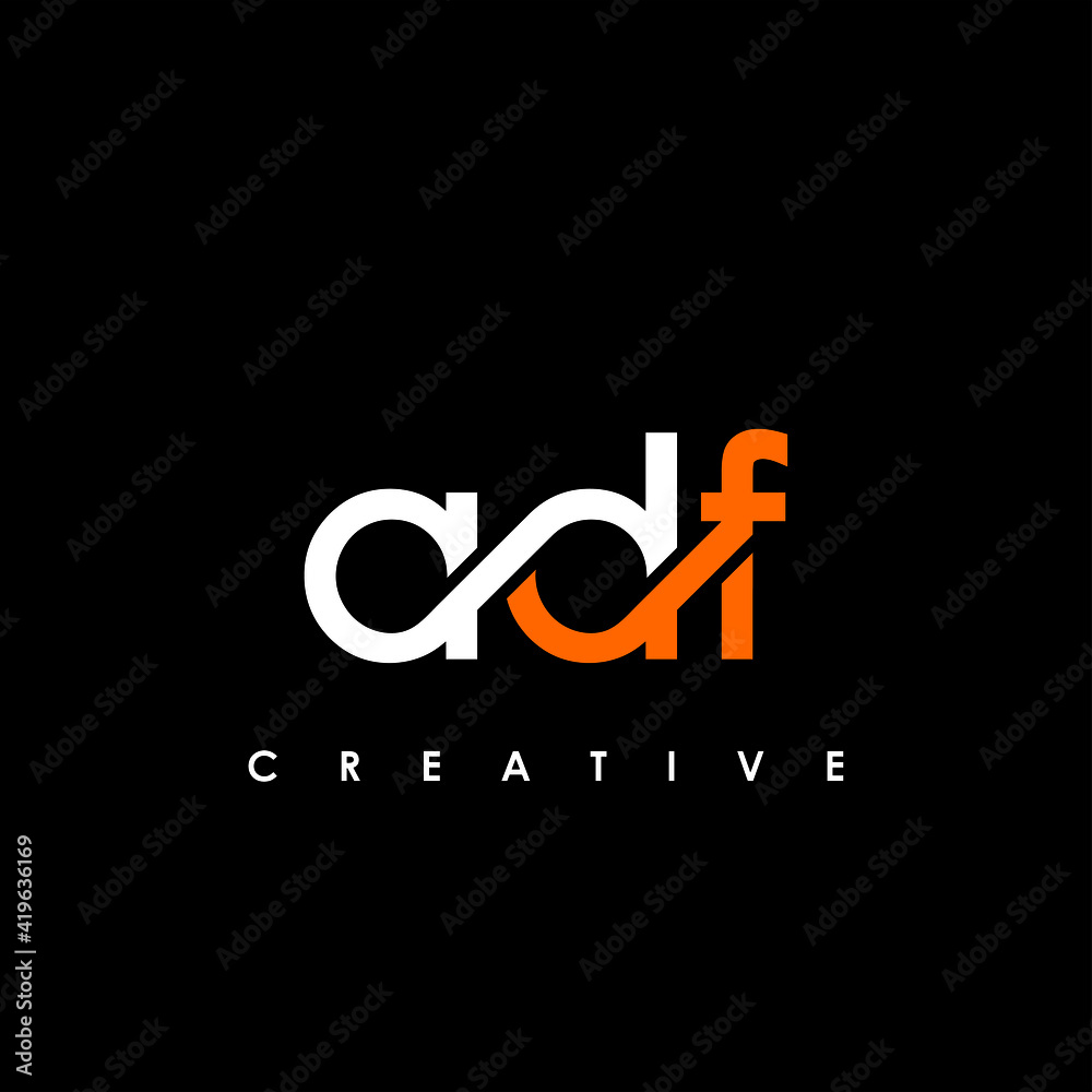 Obraz premium ADF Letter Initial Logo Design Template Vector Illustration