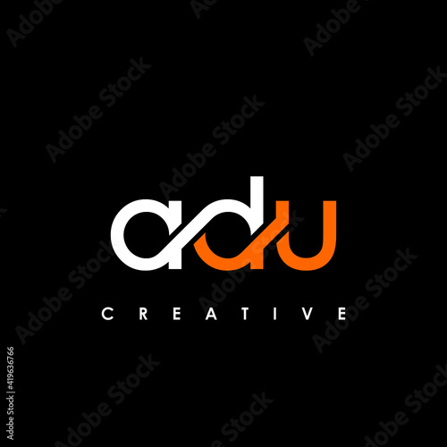 ADU Letter Initial Logo Design Template Vector Illustration photo