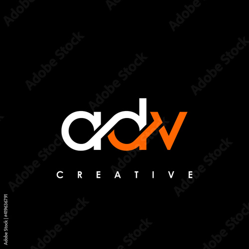 ADV Letter Initial Logo Design Template Vector Illustration