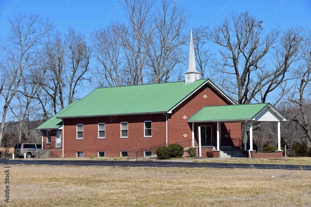 Obraz premium church with a green roof
