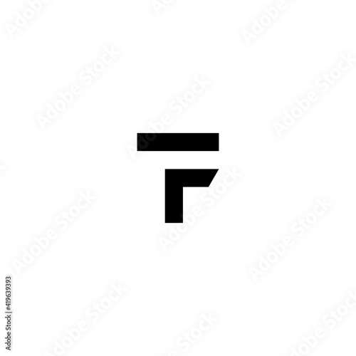 Free Download Simple square logo illustration. square logo TF letter isolated on white background. - GFXLoad