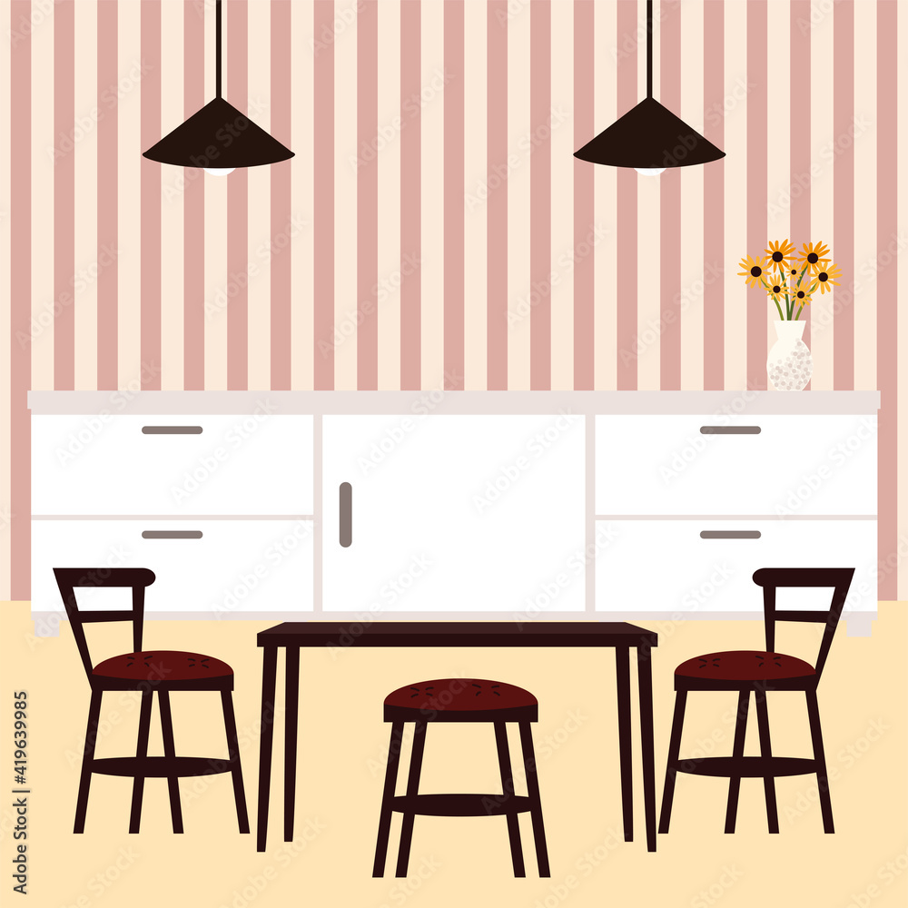 Fototapeta premium dining room furnitures