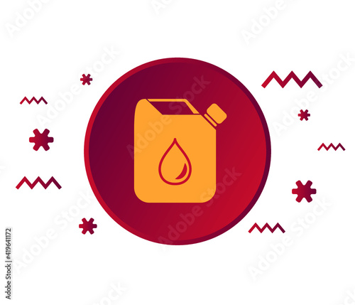 Engine machine oil icon isolated on white background. Gallons of oil. Oil change service and repair. Engine oil sign.

