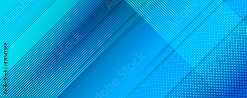 abstract blue lines technology background with halftone