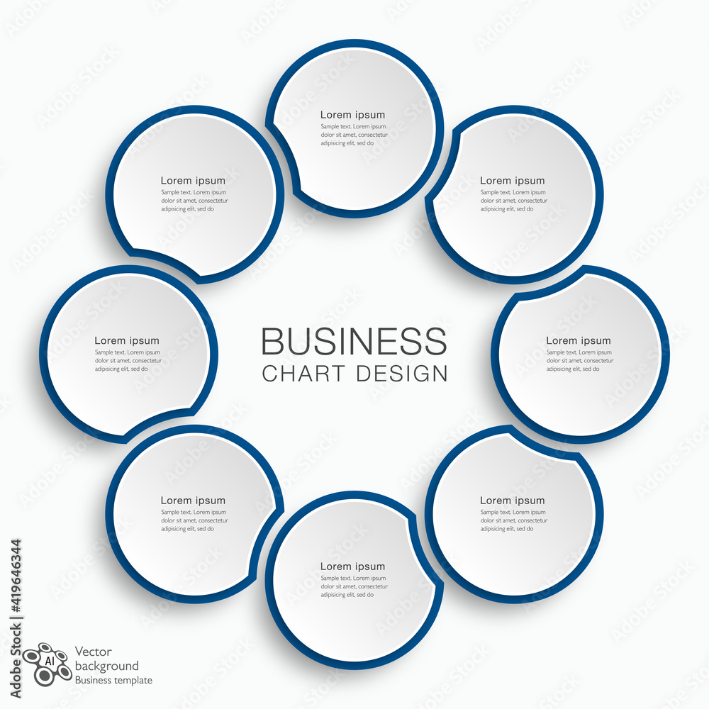 Business chart graphics. Presentation template. Design elements.