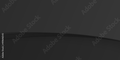Simple 3d abstract black background with grey stripes