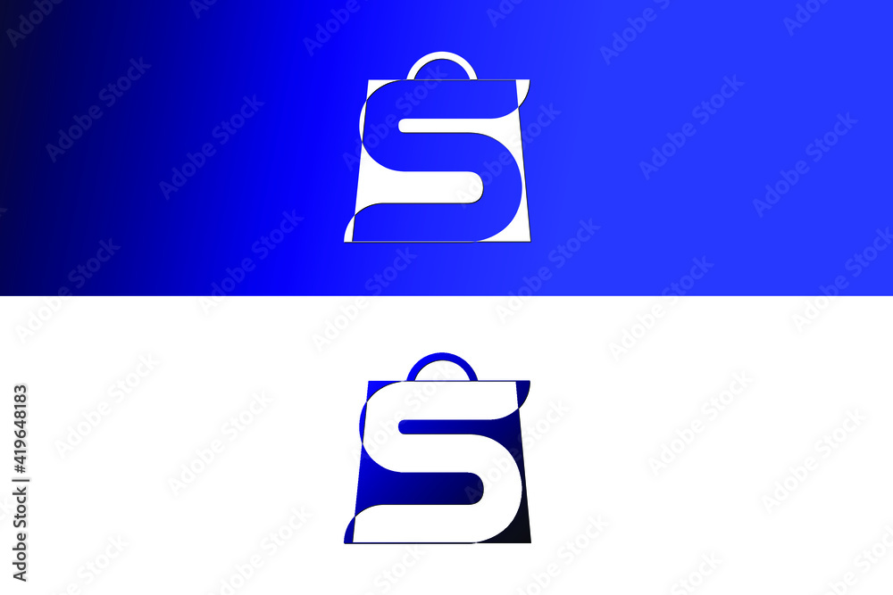 ecommerce logo design letter s photo Vector	