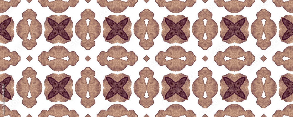 Fototapeta premium Monochrome Seamless Lattice Structure. Sepia