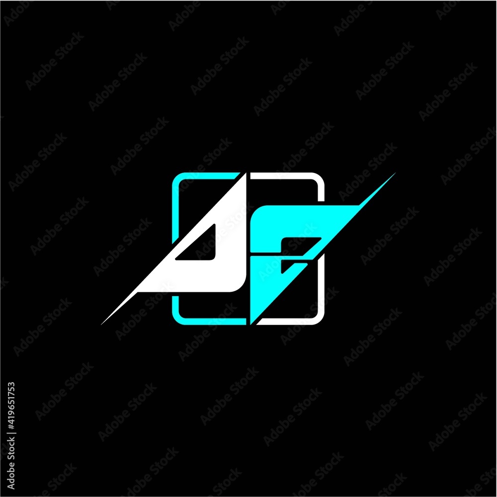 the initial letter D Z is modern with a simple design decorated with a square the initial letter D Z is modern with a simple design decorated with a square