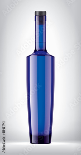 Color Glass Bottle on background. 