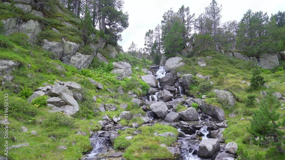 Cascade of river flowing through valley Cascade of river flowing through valley