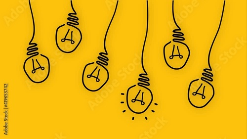 Comic brain electric lamp idea doodle FAQ, business loading concept Fun vector creative light bulb icon or sign ideas Brilliant lightbulb education  or inventions pictogram Think big Great s  lol