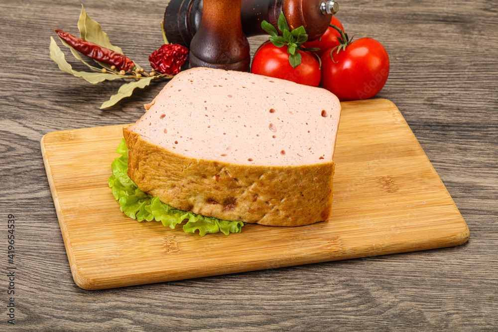 Homemade baked traditional meat loaf Homemade baked traditional meat loaf