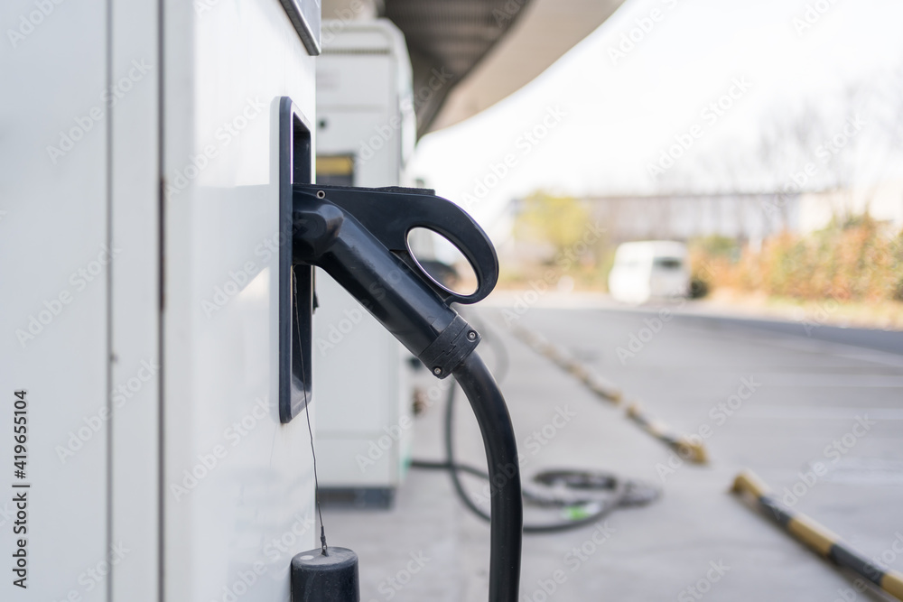 electric car charging in the statio electric car charging in the statio