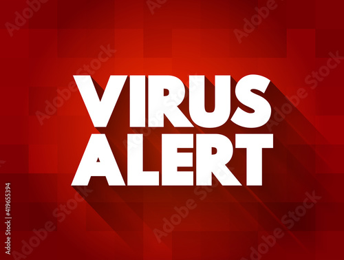Virus Alert text quote, concept background