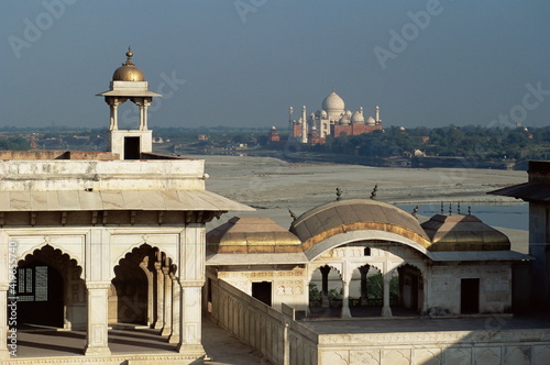 Taj Mahal, across the Jumna (Yamuna) River from the Fort, Agra, Uttar Pradesh state photo