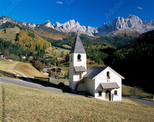 St. Zyprian church, Rosengarten, Dolomites, Trentino- Alto Adige photo