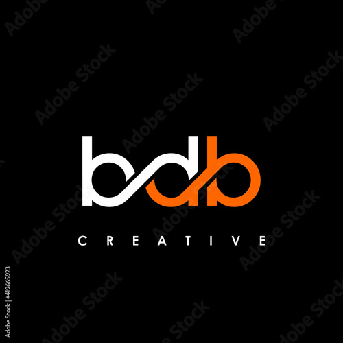 BDB Letter Initial Logo Design Template Vector Illustration photo
