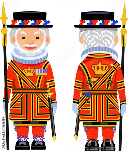 Beefeater costume at Tower of London, England