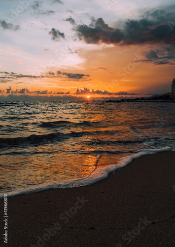 sunset on the beach